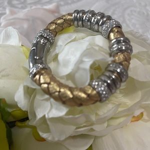 Serena Williams Leather Bracelet W/Crystals
